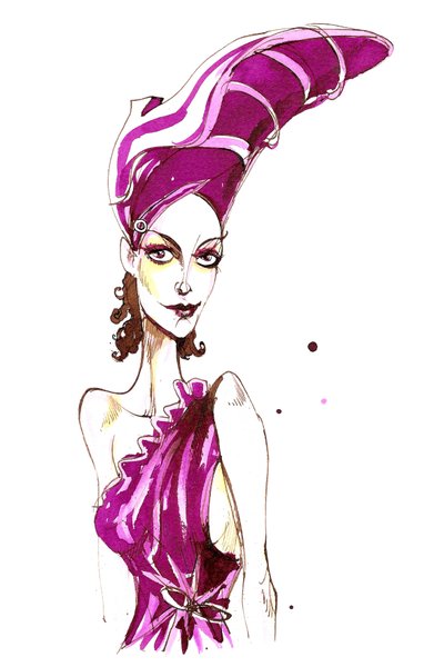 Purple sandal hat: from a series inspired by Elsa Schiaparelli